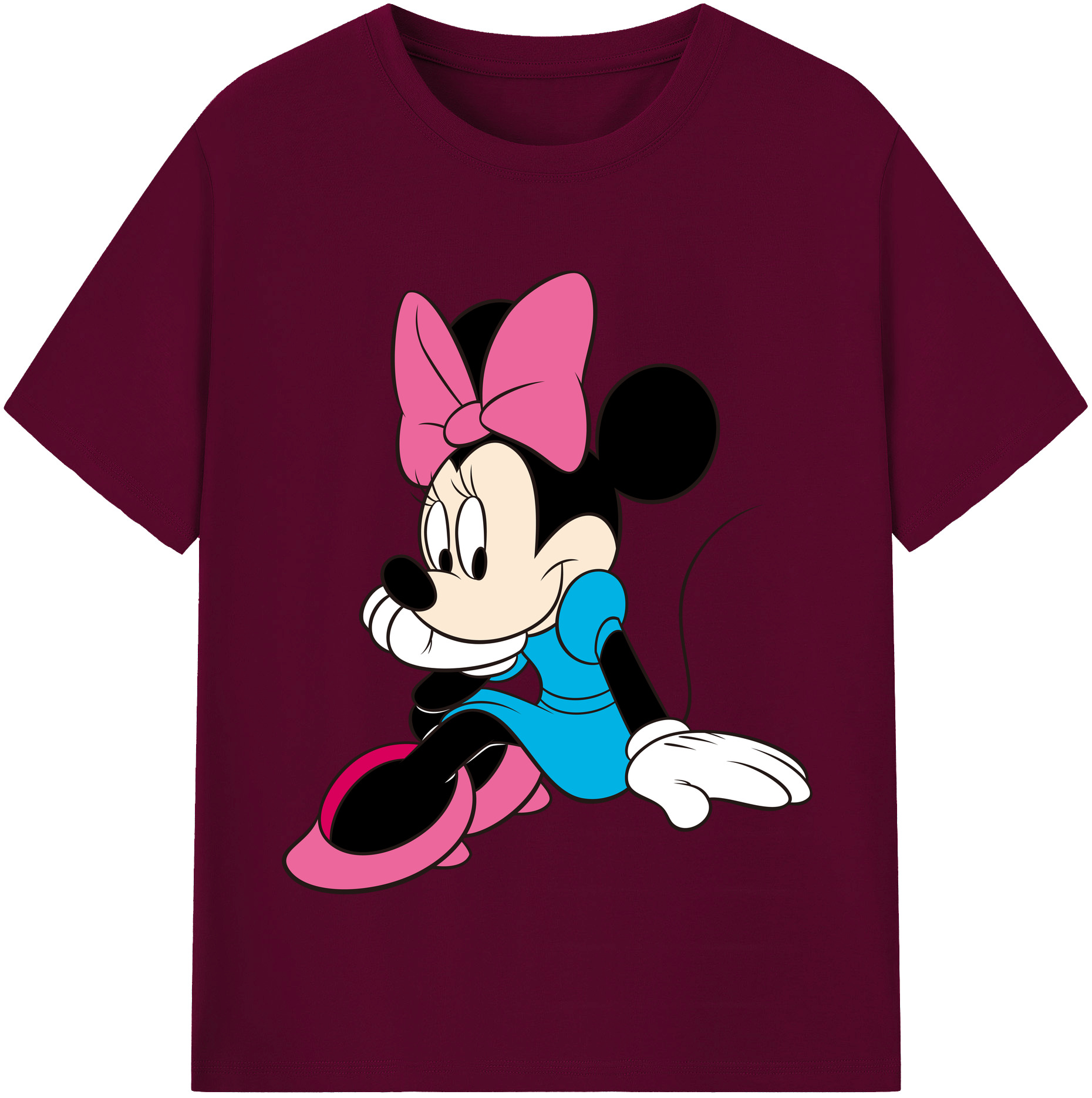 （画像用） ミッキーマウス Mickey Mouse レディースカジュアルプリントTシャツ（綿100％）